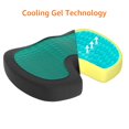 thumbnail image 4 of Cojín de asiento Amazon Basics, gel, espuma viscoelástica mejorada, color negro, 4 of 6