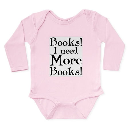 

CafePress - Need More Books Fixed Folka Body Suit - Long Sleeve Cotton Baby Bodysuit