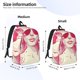 thumbnail image 2 of Disketp Ace Of Diamonds Lady Mochila de Lona Estampada, Mochila Escolar de Viaje Ligera para Estudiantes y Portátil-Medium, 2 of 5