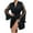 Black, variant on Gytharion Satin Robe for Women Long Sleeve Heart Print Bridal Wedding Bathrobe Elegant Sheer Mesh Belted Nightgown Soft Comfy V-Neck Silk Kimono Robe