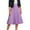 Purple, variant on RUTAYY Women Pleated Midi Skirt For Everyday Casual Wear For Summer And Versatile Styling Options Solid Color Flowy Swing Skirts