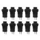 thumbnail image 2 of 10Pc 125V 3A 250V 1.5A Interruptor de botón negro momentáneo Baoblaze, 2 of 8