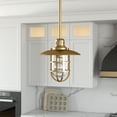 thumbnail image 2 of Evelyn&Zoe Cottage 8" Wide Brass Pendant, 2 of 8