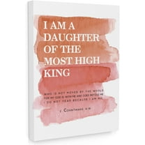 Bible Verses Wall Art Decor, I Am The Daughter Of A King Wall Decor, Watercolor Girl Nursery Wall Decor, Inspirational Framed Canvas Wall Art, Posters For Home Office, Christian Gifts for Woman - A03