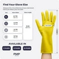thumbnail image 3 of FMP Brands Cleaning Gloves 12 Pairs Rubber Gloves for Washing Dishes Non-Slip Dishwashing Gloves Waterproof Reusable Latex Dish Gloves for Kitchen, Bathroom, Household, Gardening (X-Large, Yellow), 3 of 7
