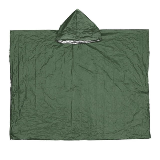 Chubasquero Multifuncional Adultos Film Aluminio Reversible Verde Militar Verde Hugtrwg Para estrenar