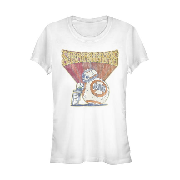 Junior's Star Wars: The Rise of Skywalker Groovy Droid Duo Graphic Tee White 2X Large