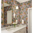 thumbnail image 4 of S4sassy Self-Stick Decorative Wallpaper, Tropical Citrus Blossom Wall Paper, Vinyl Waterproof Contact Paper, White, 25"x240" Removable Renter Friendly Wall Covering For Bedroom, Dining room, 4 of 9