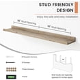thumbnail image 5 of Floating Picture Ledge Shelves for Wall Set of 4, 36 Inch Solid Wood Wall Shelves with Lip Long Large Nursery Book Shelf for Toys Storage Kids Bookshelf Wall Mounted Living Room Bedroom Decor Frames, 5 of 14