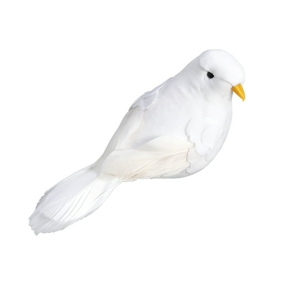OUNONA 2PCS Artificial Birds Pigeons with Clips Photo Props Home Decoration