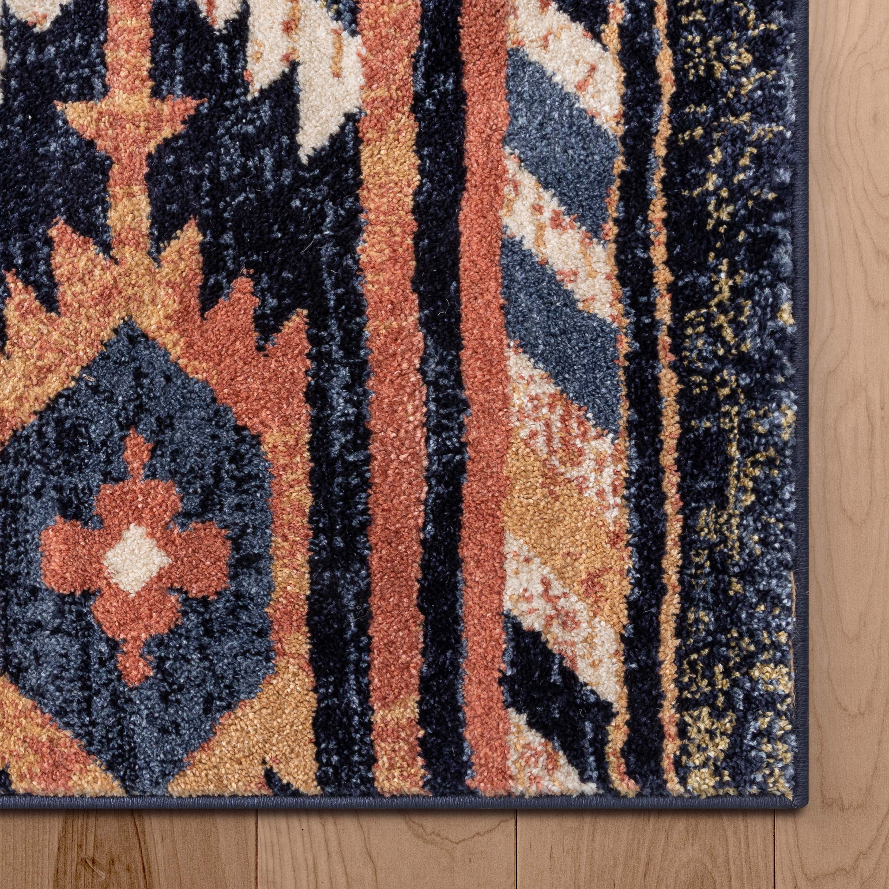 Well Woven Tulsa Lea Bohemian Southwestern Blue 6'7" x 9'3" Area Rug