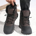 thumbnail image 4 of YOURDIARY Men's Ankle-High Waterproof Hiking Boots Snow Boots Outdoor Shoes Trekking Trails Faux Fur Lined, 4 of 8
