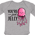 thumbnail image 4 of Inktastic You're Just Jelly with Pink Jellyfish Boys or Girls Long Sleeve Baby Bodysuit, 4 of 5