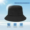 thumbnail image 2 of Vintage Fashion Womens Bucket Hats Summer Sun Protection Beach Hat Black, 2 of 8