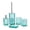 5 Piece Turquoise, variant on Clear Acrylic Bathroom Accessories Set - Rust-Free, Transparent Design - Includes Soap Dispenser, Toothbrush Holder, Cup, Soap Dish, and Toilet Brush 5-Piece (Teal Blue)