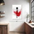 thumbnail image 3 of Elephant Stock Scarlet Power Wall Art - Vertical Multi Panel Canvas - Living Room Wall Decor - Fashion And Beauty Multi Panel - Red And Gray Decor By Ashvin Harrison - 24" x 38", 3 of 8
