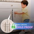 thumbnail image 4 of ZHAOCHENG Paquete de 4 Cerraduras deslizantes para gabinetes seguras para niños, ideales para proteger al bebé en perillas y perillas de gabinetes, protegen su cocina, baño, puertas de almacenamient, 4 of 5