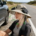 thumbnail image 5 of Solar Powered Fan Hat, Wide Sun Hat 2 USB Solar Charging Fans, Upgraded Outdoor Protection Bucket Hat for Fishing Hiking Gardening Beach, 5 of 6