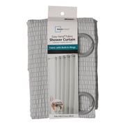 Mainstays Norwalk Easy Hang Hookless Fabric Shower Curtain, 70 x 74, Grey