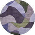 thumbnail image 2 of Addison Rugs Mayfield Premium Machine Washable Transitional Abstract Purple Round Rug, 8' x 8', 2 of 6