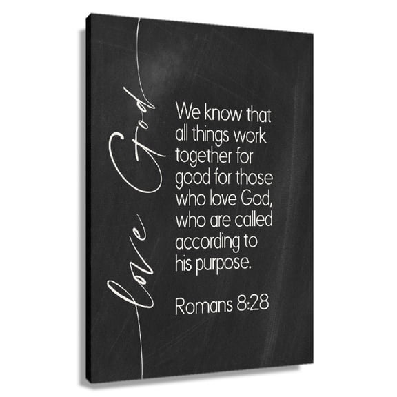 Romans 8 28 Wall Art Bible Verse Poster Nature Vertical Pictures Artwork for Bedroom Picture Prints Wall Birthday Decoration Bathroom Canvas Colouring