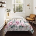 thumbnail image 4 of Pink Roses Floral Tapestry for Bedroom Wall Hanging Tapestry, Vintage Romance Botanical Flowers Ceiling Backdrop Tapestries Poster Blanket Wall Decor for Teens Room Living Room Dorm 39" x 59", 4 of 8