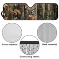 thumbnail image 6 of Yuyamidu Deer Windshield Sun Shade for Jeep Wrangler TJ JK JKU 1997-2018, Camo Hunting Oak Front Window Sunshade Sun Visor, Keep Your Car Cool, 6 of 7