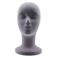 thumbnail image 2 of Flocking Foam Female Head Model Wig Hat Holder DIY Props Headwear Display Mold, 2 of 10