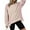 Beige, variant on Oversized Sweatshirt for Women Waffle Knit Color Block Crewneck Long Sleeve Casual High Low Pullover Sweatshirts Tops Gray S