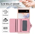 thumbnail image 2 of For Google Pixel 6A Marble Patterned Case with Card Holder, Back Folio Kickstand PU Leather + Soft Crystal Bumper Edge, Magnetic Clasp Back Cover For Google Pixel 6A,Marble #1, 2 of 6