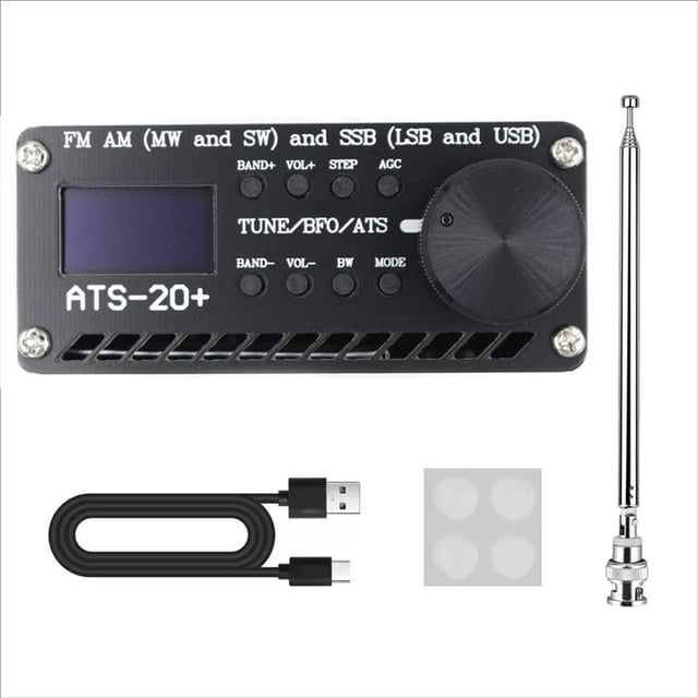 Receptor de Radio ATS-20+ Plus Si4732 FM AM MW SW SSB LSB USB de Banda Receptor de Radio Digital Portátil
