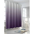 thumbnail image 3 of Purple Gray Shower Curtain, Gradient Waterproof Shower Curtain Set with 12 Hooks Lightweight Washable Fabric Shower Curtains for Bathroom 48x72 Inches, 3 of 6