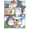thumbnail image 1 of Cuadros Decorativos Bordado completo Hilo de algodón ecológico 16CT Impreso Totoro Kit de punto de cruz (AEE-090) Wdftyju  de costura negro 4 estilos, 1 of 9