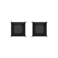 thumbnail image 3 of Clara Pucci 4Ct Natural Onyx Princess Cut VVS1 Screw Back Stud 18k Solid hypoallergenic Gold Designer Earrings For July, 3 of 7
