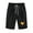 Black-A, variant on Womens Workout Gym Shorts Shorts Cotton Linen Fashion Printed Elastic Waist Five Pants Drawstring Five Shorts Five Pants Dark Blue-F XS