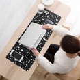 thumbnail image 3 of Long Mouse Pads for Desk,Black White Star Moon Pattern Desk Mats on Top Of Desks, Desk Mouse Pad Extra Large with 3mm Non-Slip Base and Stitched Edge for Gaming,Office,Work,Home 31.5"x11.8", 3 of 6
