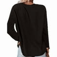 thumbnail image 5 of MORTTIC Women's 3-Pack Plus Size Long Sleeve Crew Neck T-Shirts, Loose Fit Basic Casual Tee Tops Black White Khaki，3XL, 5 of 14