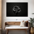 thumbnail image 3 of Elephant Stock Black Rose Wall Art - Horizontal Canvas Wall Art - Living Room Wall Decor - Floral And Botanical Canvas - Black And Gray Decor - 51" x 34", 3 of 8
