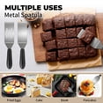 thumbnail image 4 of Pack of 2 Small Nonrust Steel Cooking Spatulas Produced with Grip Ensuring Comfort and Burn, 4 of 8