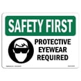 thumbnail image 1 of SignMission OS-SF-A-1218-L-10704 Premier Signe de Sécurité de 12 x 18 Po - Lunettes de Protection Requises avec Symbole, 1 of 1