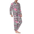 thumbnail image 3 of Kll Flamingos Sleepwear Mens Flannel Pajamas,Long Cotton Pj Set, 3 of 9