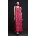 thumbnail image 2 of Bimba Rayon Floral Womens Long Casual Dress Spaghetti Strap Summer Maxi Sundress-Large, 2 of 5