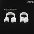 thumbnail image 2 of Uxcell 20 Pack Plastic 13.5-15.5 mm Adjustable Double Snap Grip Hose Clamps, White, 2 of 5