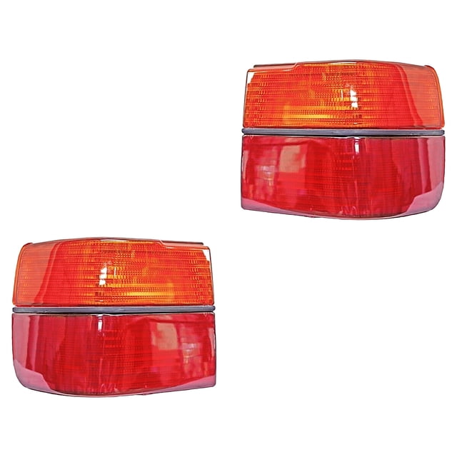 Par de Calaveras Volkswagen Jetta 1993 A 1998 Generica Ámbar/Rojo
