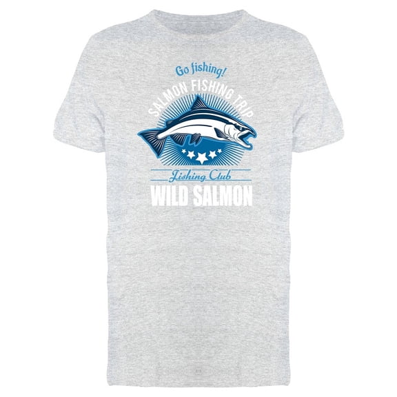 Vintage Salmon Fishing Sign Tee Men's -Image by Shutterstock