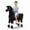 Black, variant on ICEEIF Ride On Horse for Kids 4-9 Years, Mechanical Walking Plush Riding Horse Toy, No Battery or Electricity, Indoor & Outdoor Ride-On Animal, Max Load 165 LBS