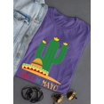 thumbnail image 3 of Cinco De Mayo Cactus Sombrero Shaped T-Shirt Women -Image by Shutterstock, Female Small, 3 of 4