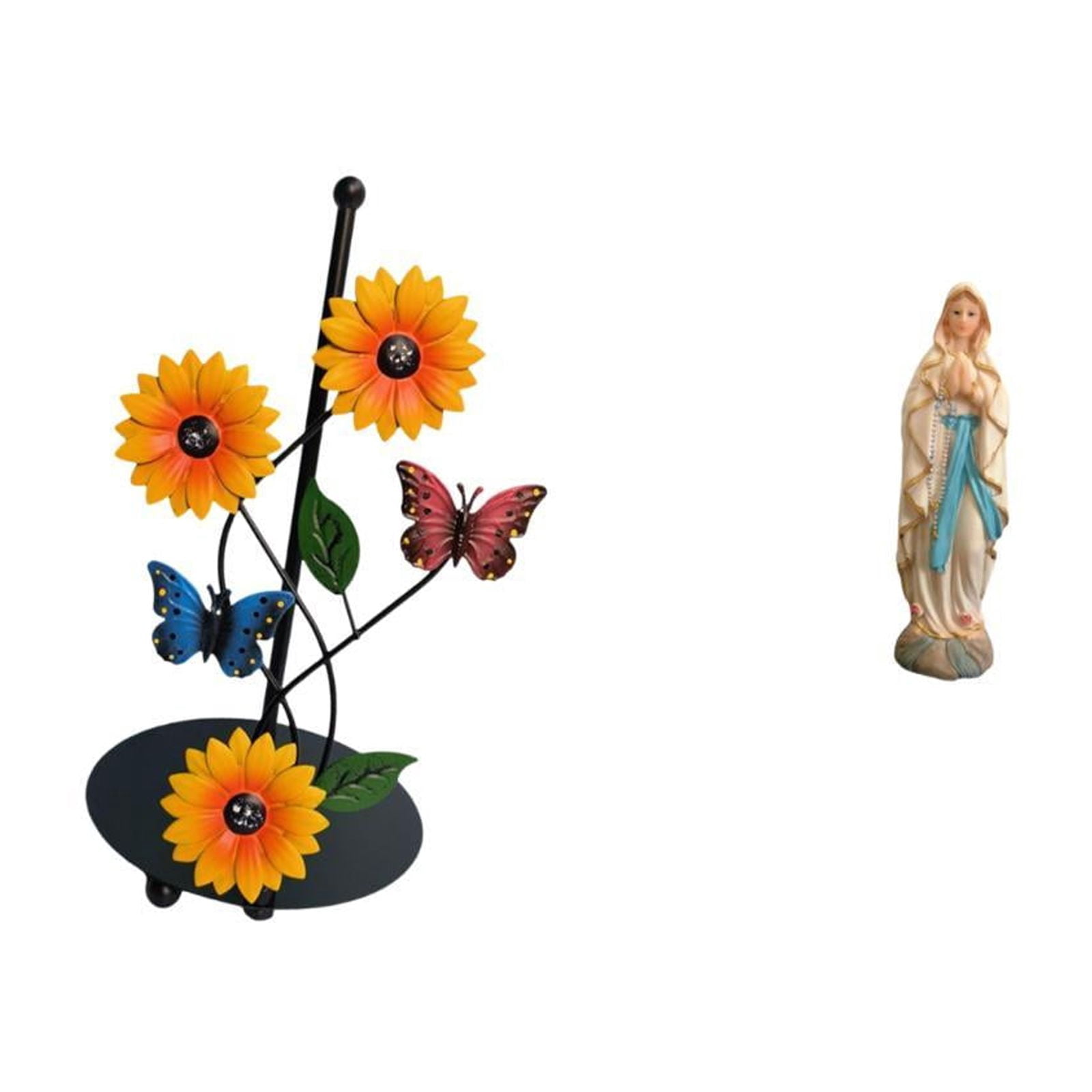 Fiocias Mary Paper Towel Holder Dispenser Non Slip Vertical Tissue Holder Rack Lady of Luther Figurine Artwork Decorative Desk Display Blessed Luther S