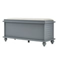 thumbnail image 6 of Weston Home Georgia Entryway Storage Bench with Cushion, Frost Gray, 6 of 7
