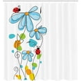 thumbnail image 2 of Movie Theater Shower Curtain, Scratched Film Strips Vintage Movie Frame Pattern Grunge Illustration, Cloth Fabric Bathroom Decor Set with Hooks,  Beige Brown White, 2 of 4